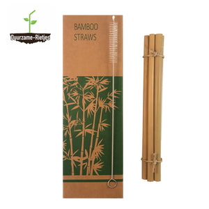 Bamboe rietjes | 100 st. | 100% natuurlijk | Herbruikbaar
