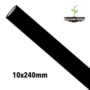 Lange papieren rietjes 10x240mm | Zwart | 500st. | 5.000st.